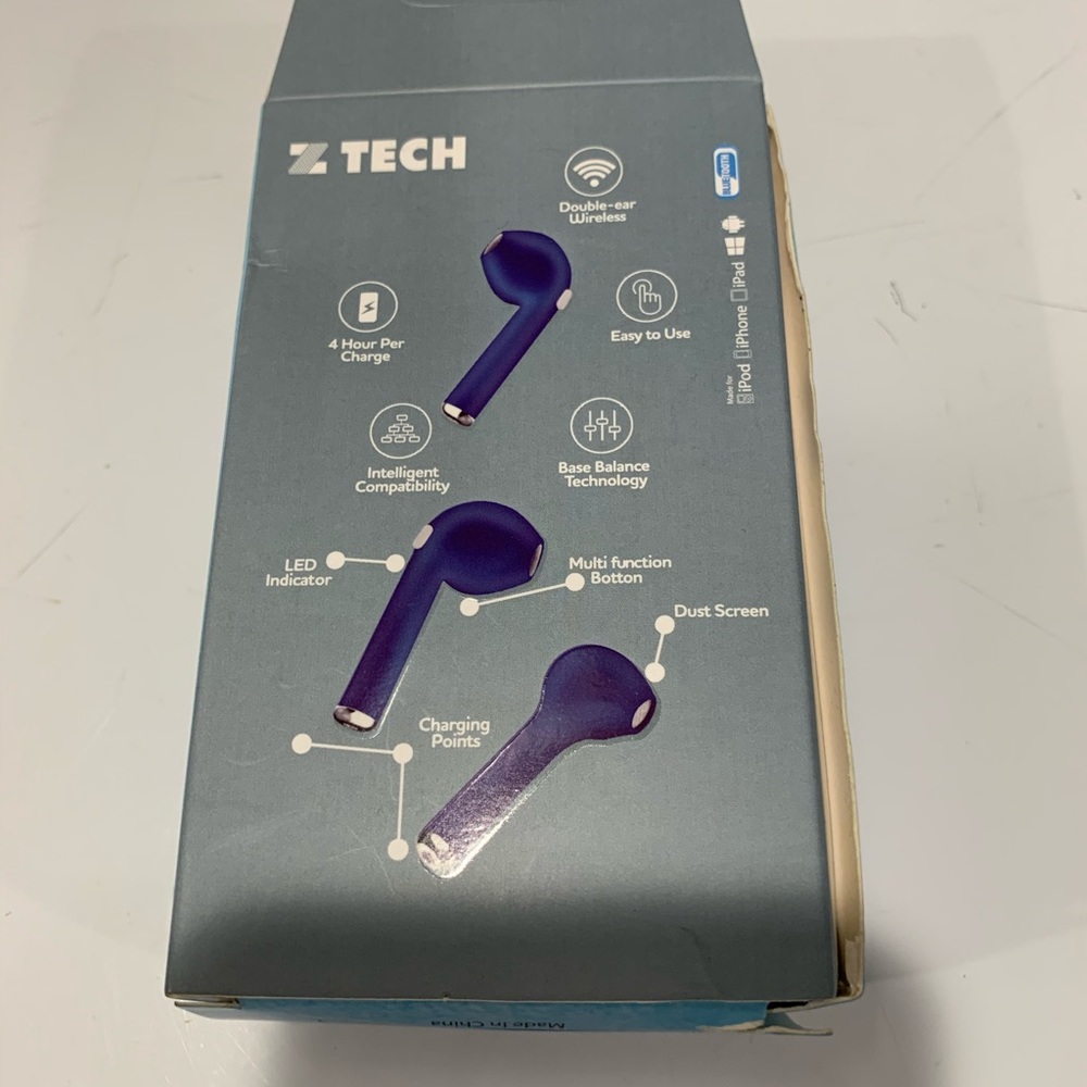 NWT Rubberized wireless headphones w charging case - Picture 7 of 10